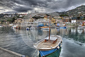 Massa Lubrense, italian fishing village, Harbour HDR photo