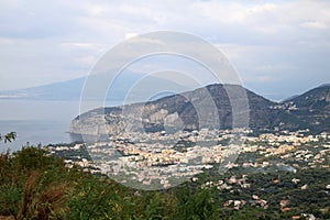 Massa Lubrense and Vesuvius, Italy photo