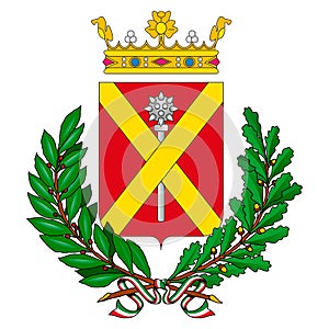 Massa official coat of arms of the city, Tuscany, Italy