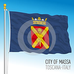 Massa official flag of the city, Tuscany, Italy