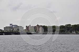 Massachusettes Institute of Technologie Building on Charles River Waterfront in Cambridge Massachusettes State of USA photo