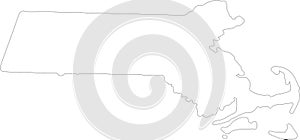 Massachusetts United States of America outline map