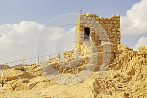 Massada, built by Herod the Great, and the ancient site of Jewish revolt against the Roman occupation of israel about AD73