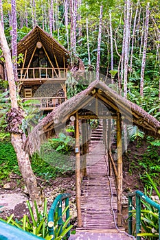Massage area in a nipa hut