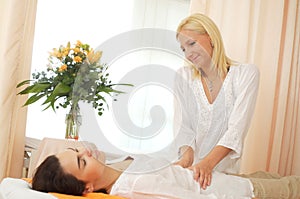 Massage in beauty salon