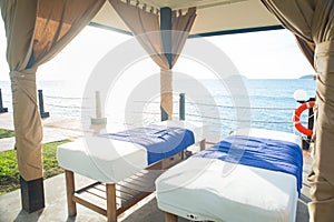 Massage bed by the beach