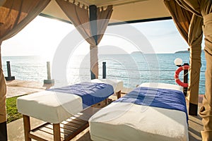 Massage bed by the beach