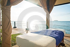 Massage bed by the beach