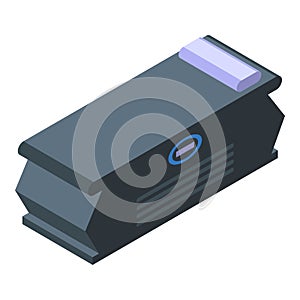 Massage bed icon isometric vector. Spa health