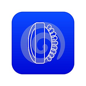 Massage brush icon blue vector
