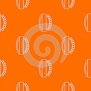 Massage brush pattern vector orange