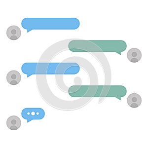 Massage bubble. Sms short icons. Massage service. Vector illustration