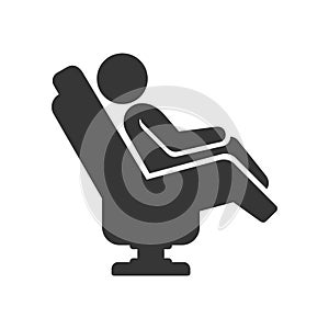 Massage Chair Icon on White Background. Vector