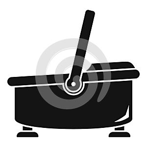 Massage foot bath icon simple vector. Spa water