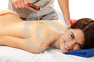 Massage honey woman young beautiful
