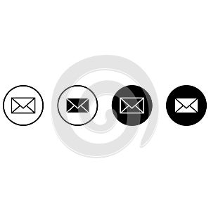 Massage icon vector set. Contact us illustration sign collection. Chat symbol or logo.