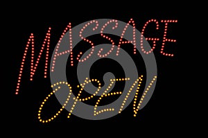 Massage Open Neon Sign