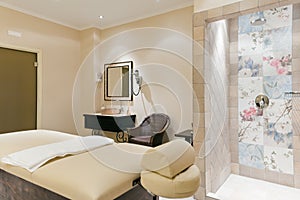 Massage room in a modern hotel