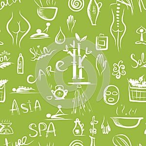 Massage and spa concept, seamless pattern for your