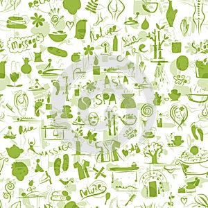 Massage and spa concept, seamless pattern for your