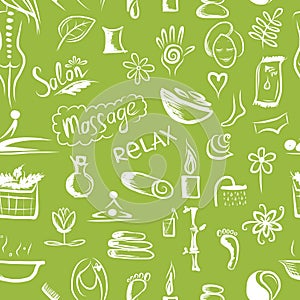 Massage and spa concept, seamless pattern for your