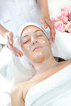 Massage spa. Facial treatment.