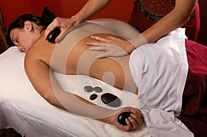 Massage at Spa Hot Stones