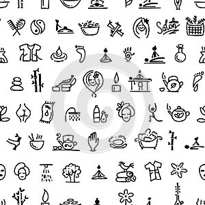 Massage and spa, seamless pattern for your design