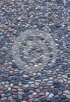 Massage stone walkway texture. The pebble stone floors