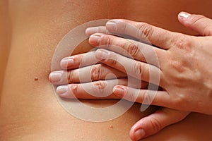 Massaging hands photo