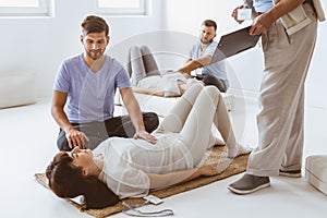 Massaging the stomach