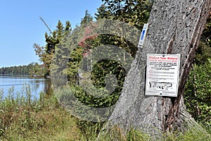 Massawepie lake adirondack ecosystem precaution sign