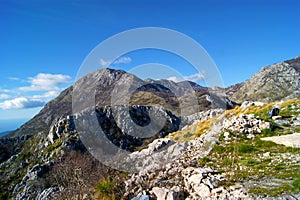 The massif Orjen in autumn