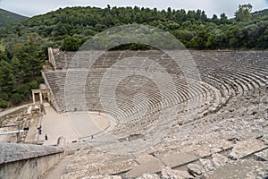 Massive amphitheatre at Sanctuary of Asklepios at Epidaurus Greece photo