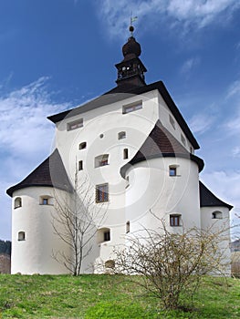 Massive bastions of New Castle in Banska Stiavnica photo