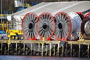 Massive Cable Spools for Sub Sea Cables photo
