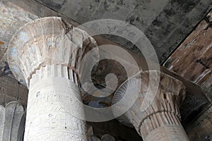 Massive columns of the hypostyle hall