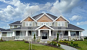 Massive Country Designer Mansion House Home Dwelling Residence Large Front Porch Exterior