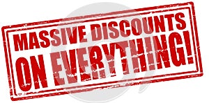 Massive discounts on everything
