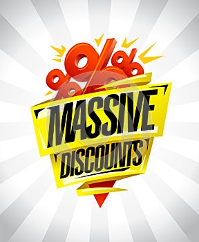 Massive discounts - sale poster design mockup