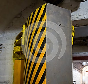 Massive door protective gate tunnel underground military facility