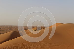 A Massive Dune in Wahiba Sands in Oman photo