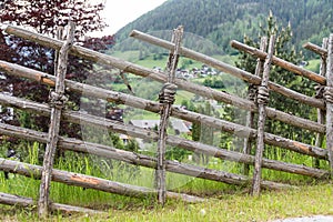 Massive fence in clear landscape