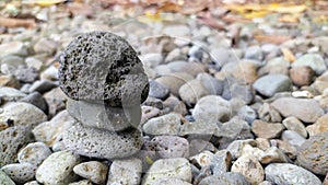 Massive Gabbro Igneous Chunks with Scoria Texture, Rock Texture for Background