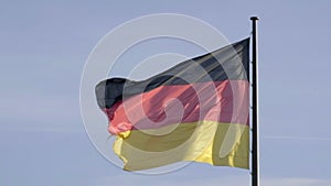 Massive German flag flies in slow motion