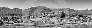 Massive granite rock formation in the Erongo Mountains, Namibia