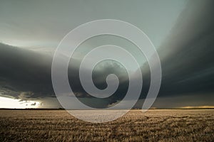 A massive high precipitation supercell thunderstorm in eastern Colorado.