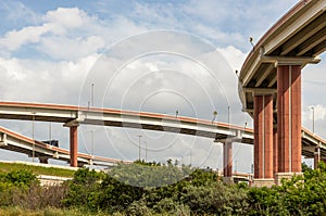 Massive highway interchanges in San Antonio