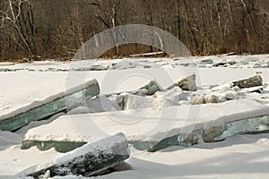 An Ice Jam on the Housatonic River