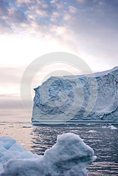 Massive Iceberg floating in Arctic Ocean